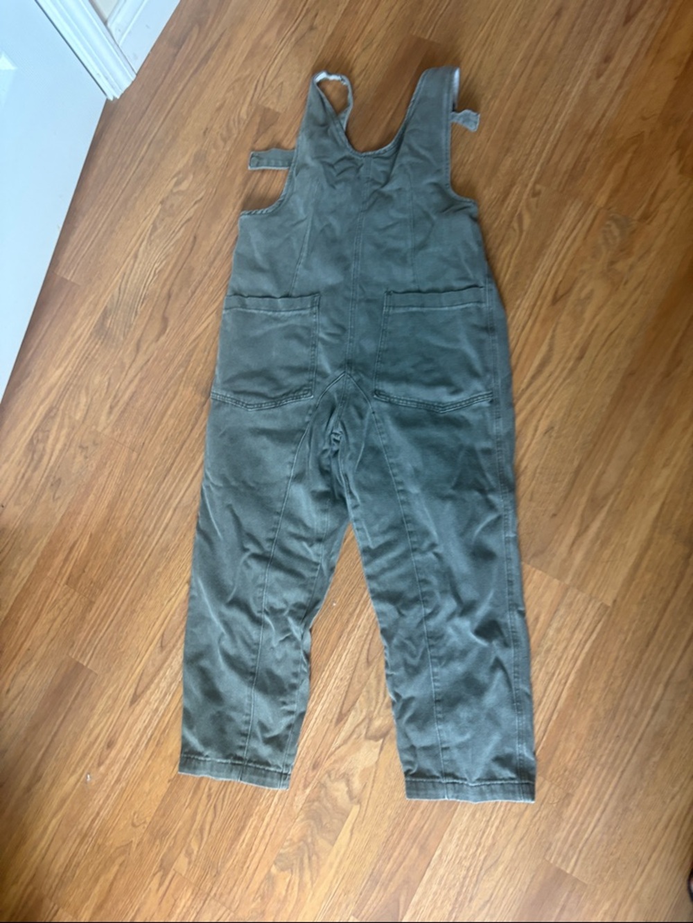 Olive Utility Cotton Bib Overalls Jumpsuit